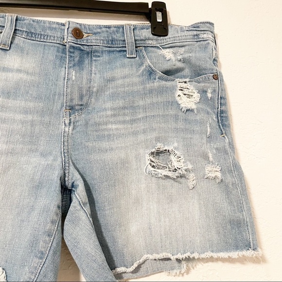 Pilcro And the Letterpress Jean Shorts Distressed Size 29  Blue Anthropologie - Picture 3 of 11